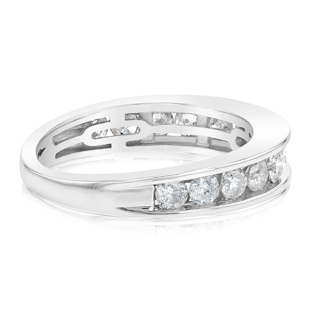 1 Carat Diamond Eternity Ring in 10K White Gold - Perfect for Weddings, Anniversaries & Romantic Gifts