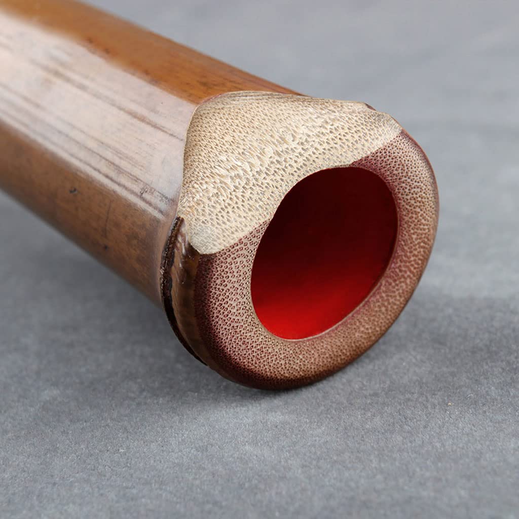 TsoLay Beginner Wooden Flute - 5 Hole Shakuhachi Bamboo Vertical Wind Instrument with Root Design | Perfect for Meditation, Yoga, and Traditional Japanese Music Practice