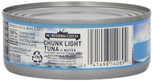 Northern Catch Chunk Light Tuna in Water, 5-Ounce (Pack of 24) - Wild Caught, High Protein, Low Mercury - Perfect for Salads, Sandwiches & Emergency Food Storage