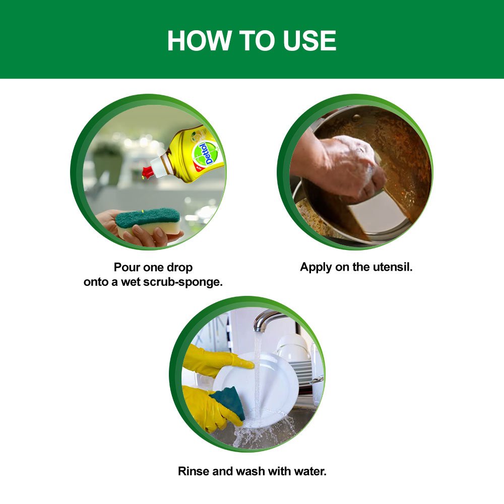 Dettol Kitchen Dish and Slab Gel - 750 ml Lemon Fresh Antibacterial Dishwashing Liquid | Perfect for Cleaning Dishes, Countertops, and Kitchen Surfaces