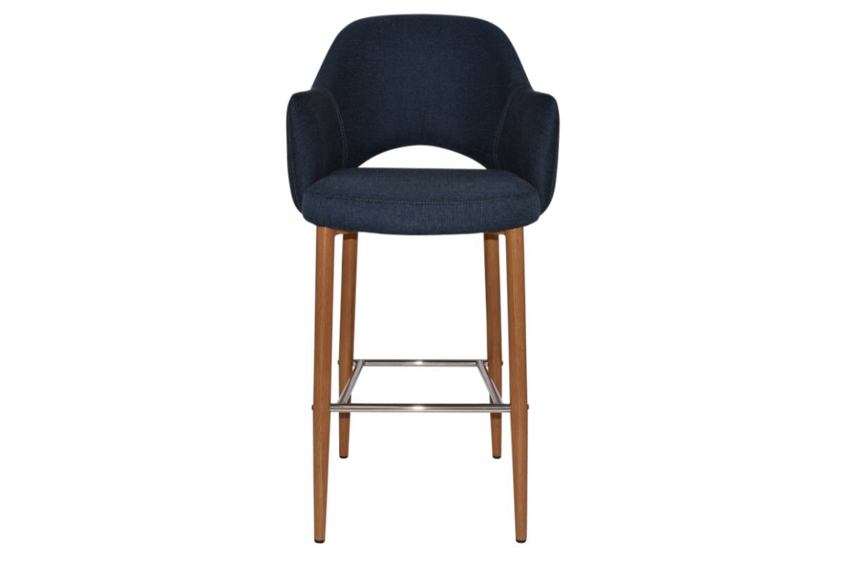 EZ Hospitality Avalon Stool with Arms - Light Oak Finish - 750mm Seat Height - Perfect for Kitchen Islands, Bars & Commercial Settings