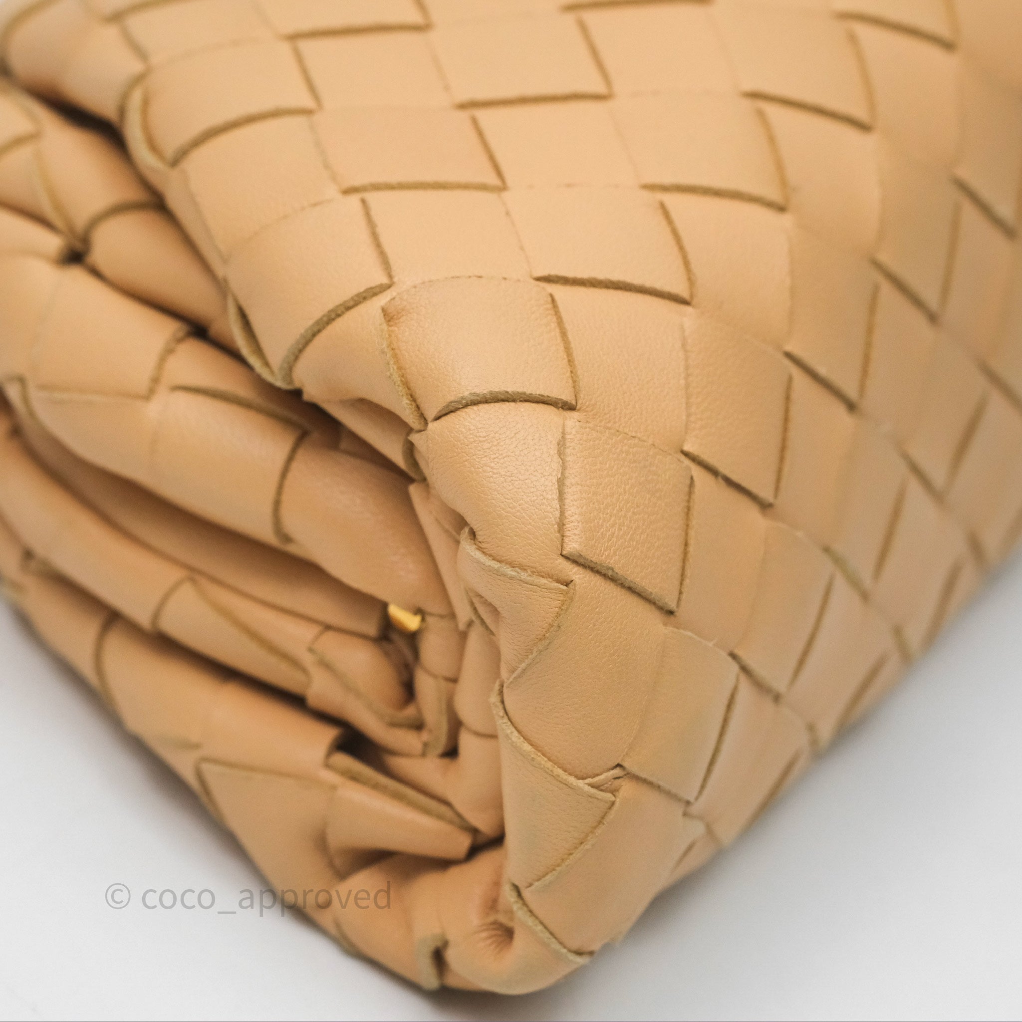 Bottega Veneta Mini Pouch Intrecciato Lambskin Crossbody Bag in Beige | Luxury Leather Clutch for Women | Perfect for Evening Parties, Date Nights & Special Occasions
