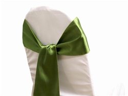 200 Pieces Olive Green Satin Chair Sashes with Bows - Elegant Wedding Chair Decorations, Party Event Supplies & Banquet Decor - Perfect for Weddings, Bridal Showers, Birthday Parties and Formal Events