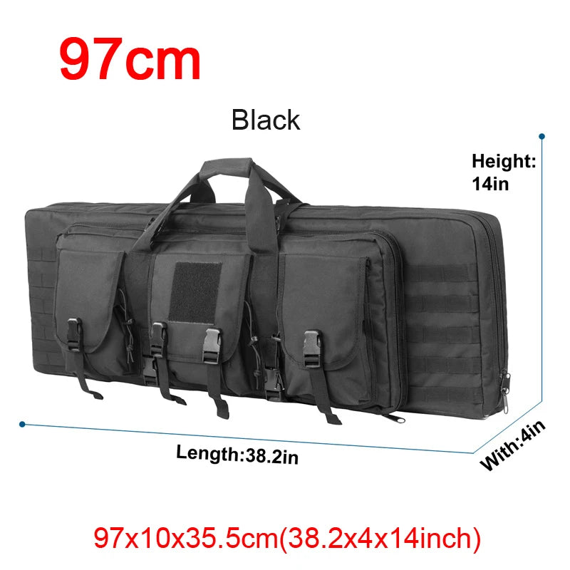 Tactical Double Rifle Case - Durable Waterproof Gun Bag for Hunting & Shooting Range - Perfect for Outdoor Adventures & Firearm Storage