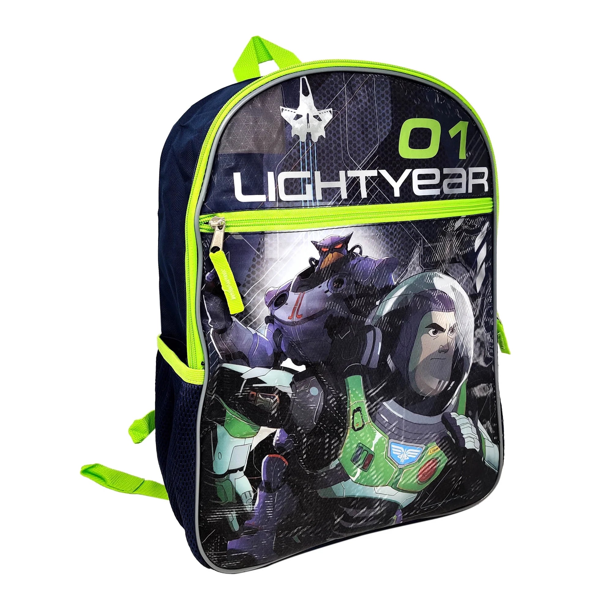 Buzz Lightyear Emperor Zurg 5-Piece Kids Backpack Set with 16-Inch School Bag - Perfect for School, Travel & Toy Story Fans