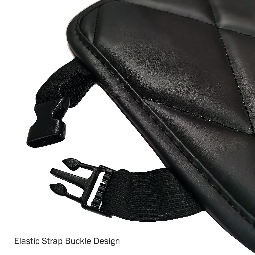 Universal Full Coverage Car Seat Cover - Breathable Soft Leather Rear Seat Cushion Set (No Pillow Included) - Perfect for SUVs, Sedans & Trucks to Protect Seats from Wear, Spills and Pets