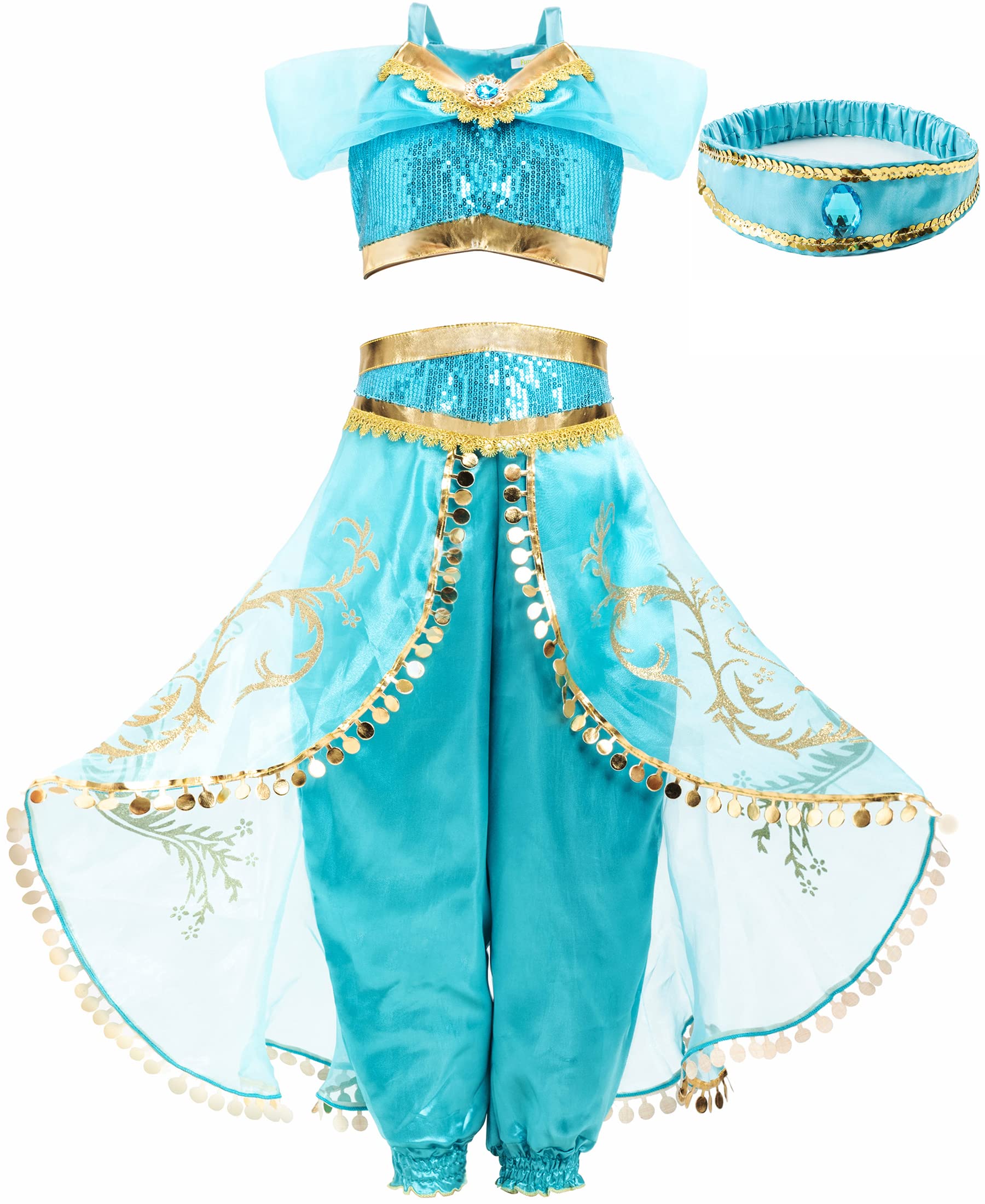 Funna Princess Dress for Girls - Kids Costume Outfit for Dress Up, Halloween, Birthday Party & Role Play | Perfect for Parties, Playtime & Photo Shoots