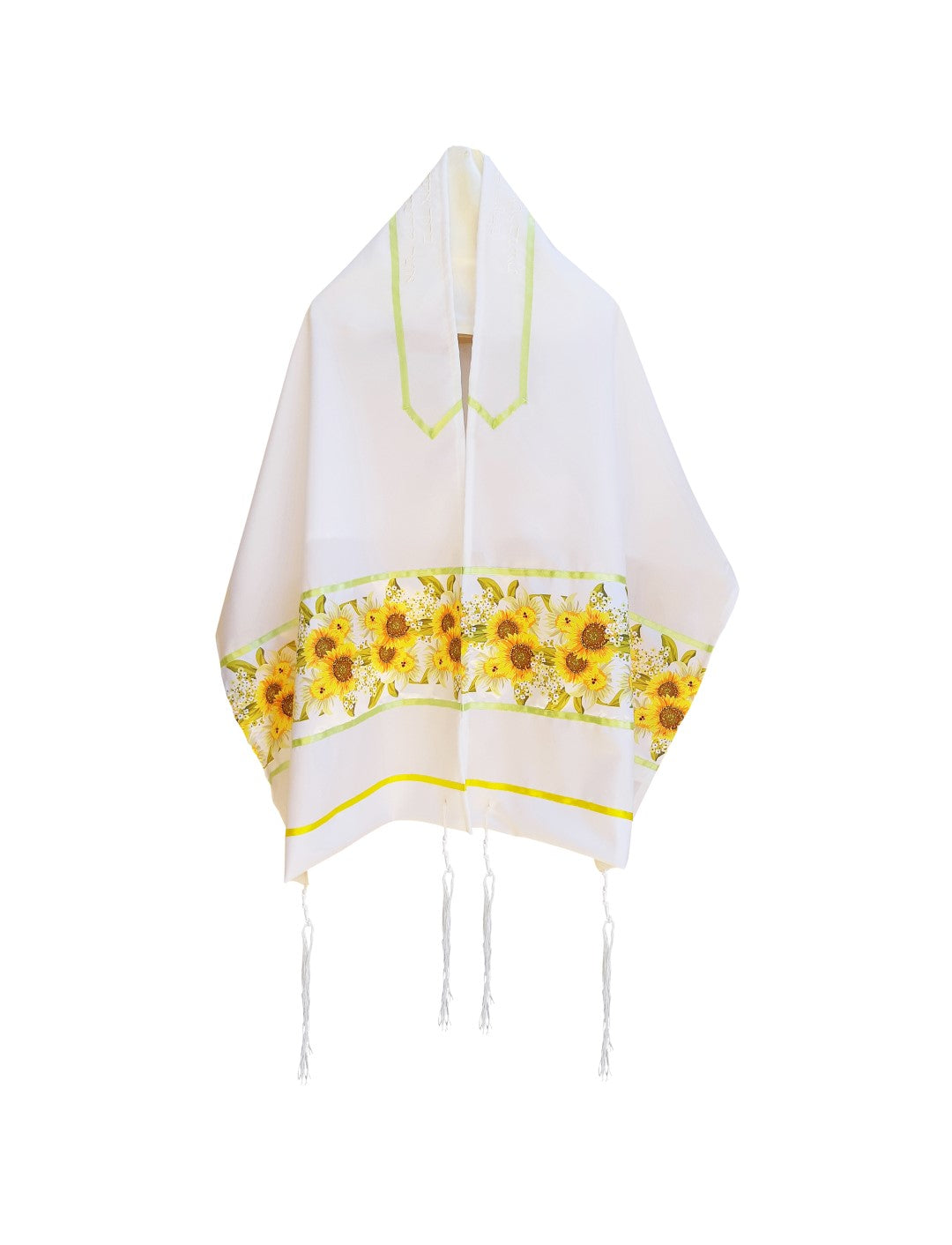 Sunflower Field Tallit for Women & Girls - Floral Prayer Shawl for Bat Mitzvah, Synagogue & Jewish Ceremonies | Elegant Feminine Tallit Set for Worship & Special Occasions
