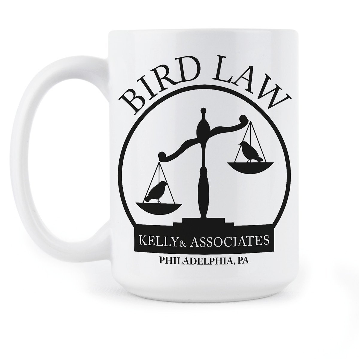 Funny Bird Law Coffee Mug - Charlie Kelly Inspired Gift from It's Always Sunny in Philadelphia - Perfect for Coffee Lovers & TV Show Fans