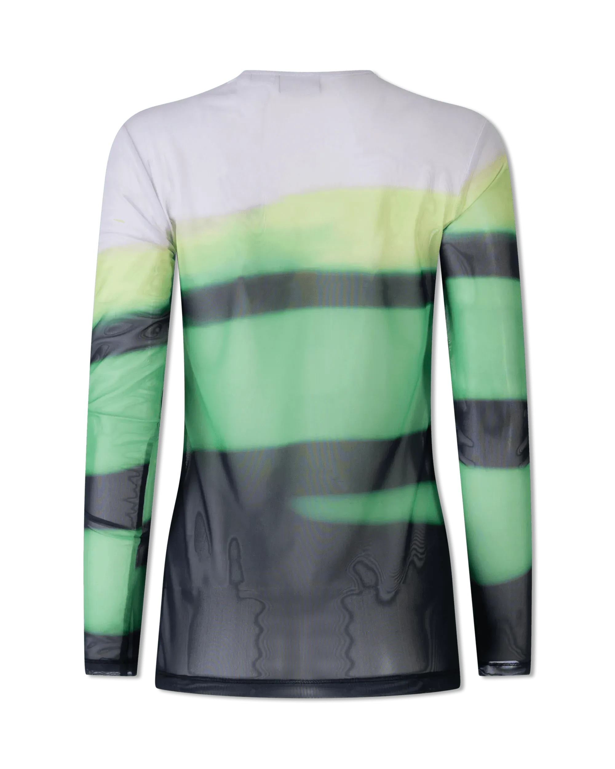 Trendy Haste Stripe Print Mix Mesh Top for Women - Breathable & Stylish Summer Blouse - Perfect for Casual Outings, Beach Trips, and Music Festivals