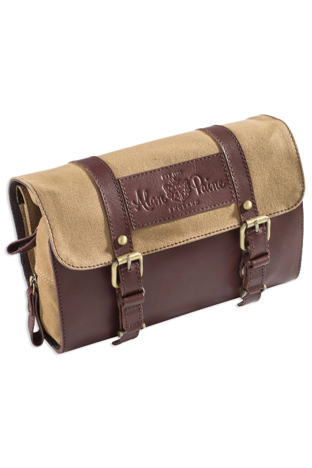 Alan Paine Canvas Multi Pocket Wash Bag - Waterproof Travel Toiletry Organizer for Men & Women - Perfect for Camping, Gym, and Business Trips