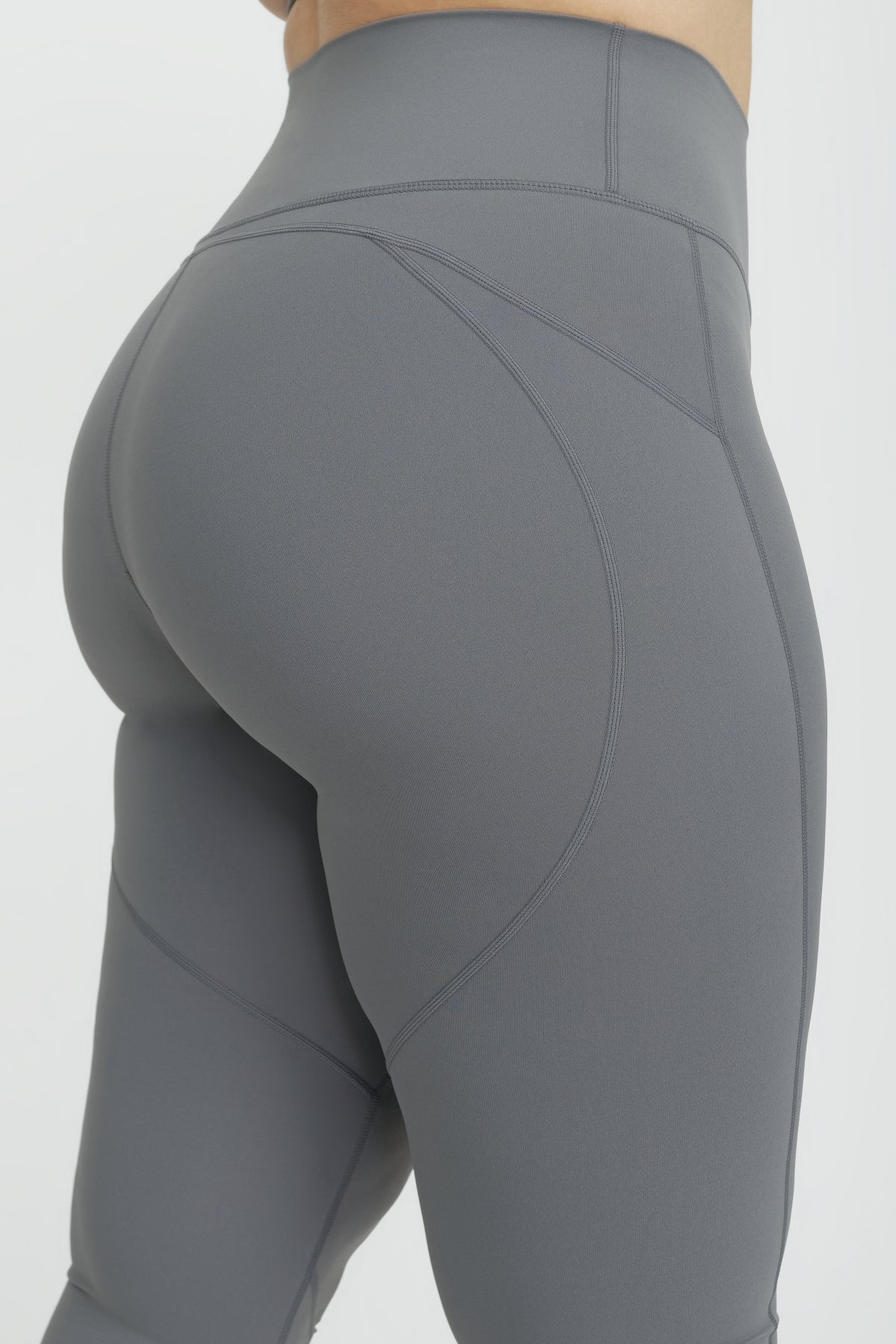 Bronx Zip Front Legging - High Waist Yoga Pants for Women, Steel Grey - Perfect for Workout, Running & Lounge Wear