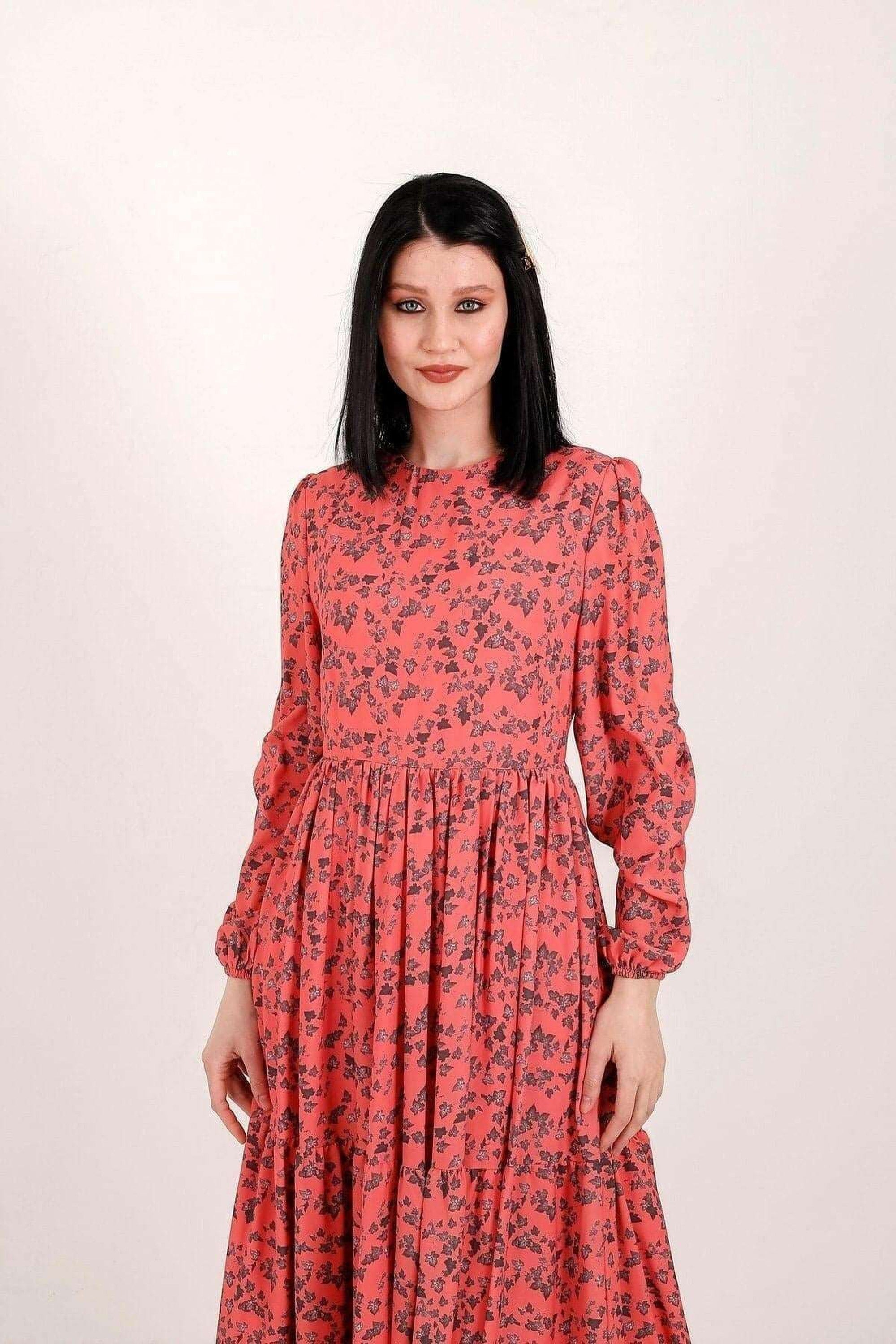 Ellan Women's Long Sleeve Maxi Dress - Flowy Boho Chic Summer Dress for Beach, Vacation & Casual Wear | Plus Size Options Available