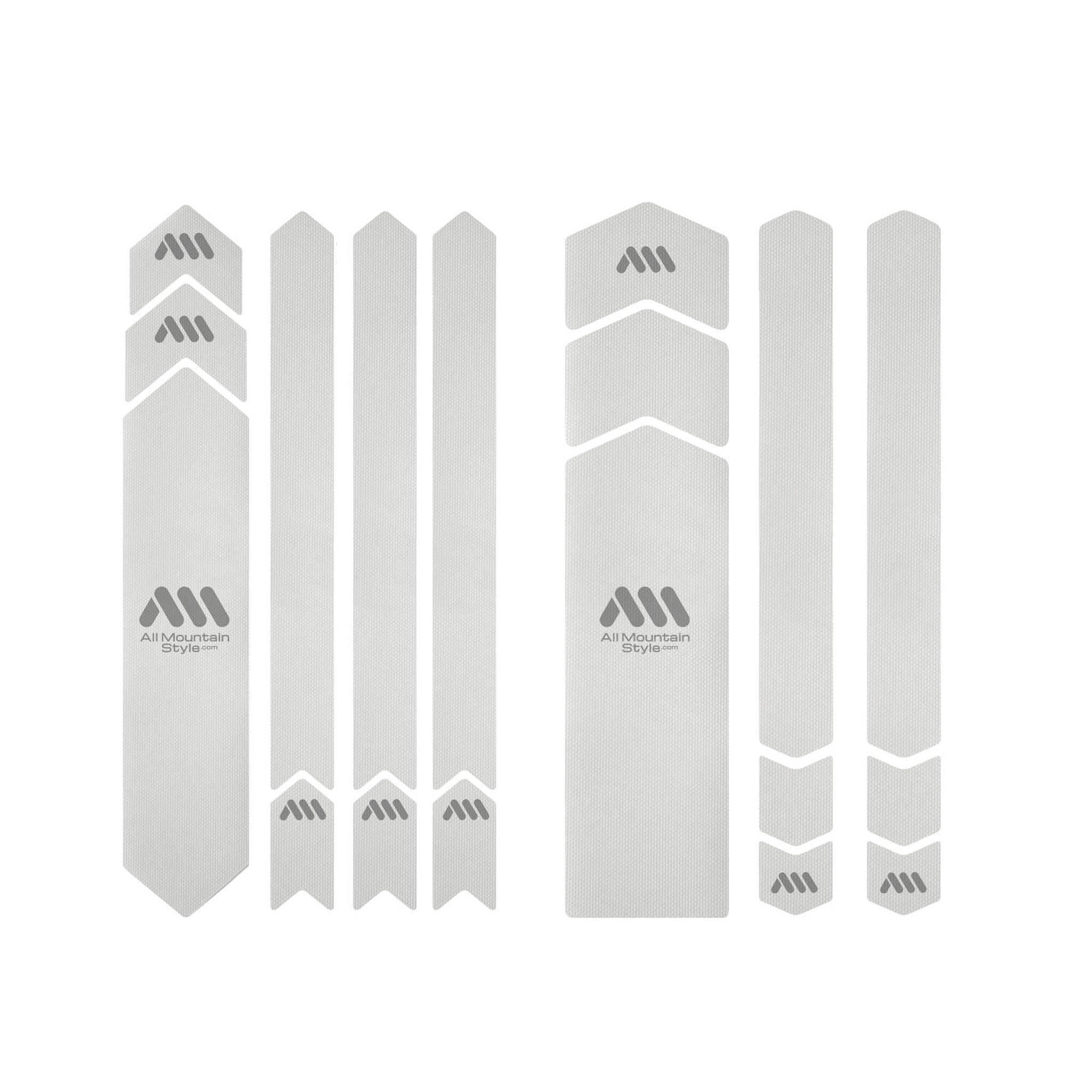 All Mountain Style Full Honeycomb Frame Guard - Clear/Silver | Durable Bike Protection for Mountain & Trail Riding | Perfect for Downhill, Enduro & All-Mountain Bikes