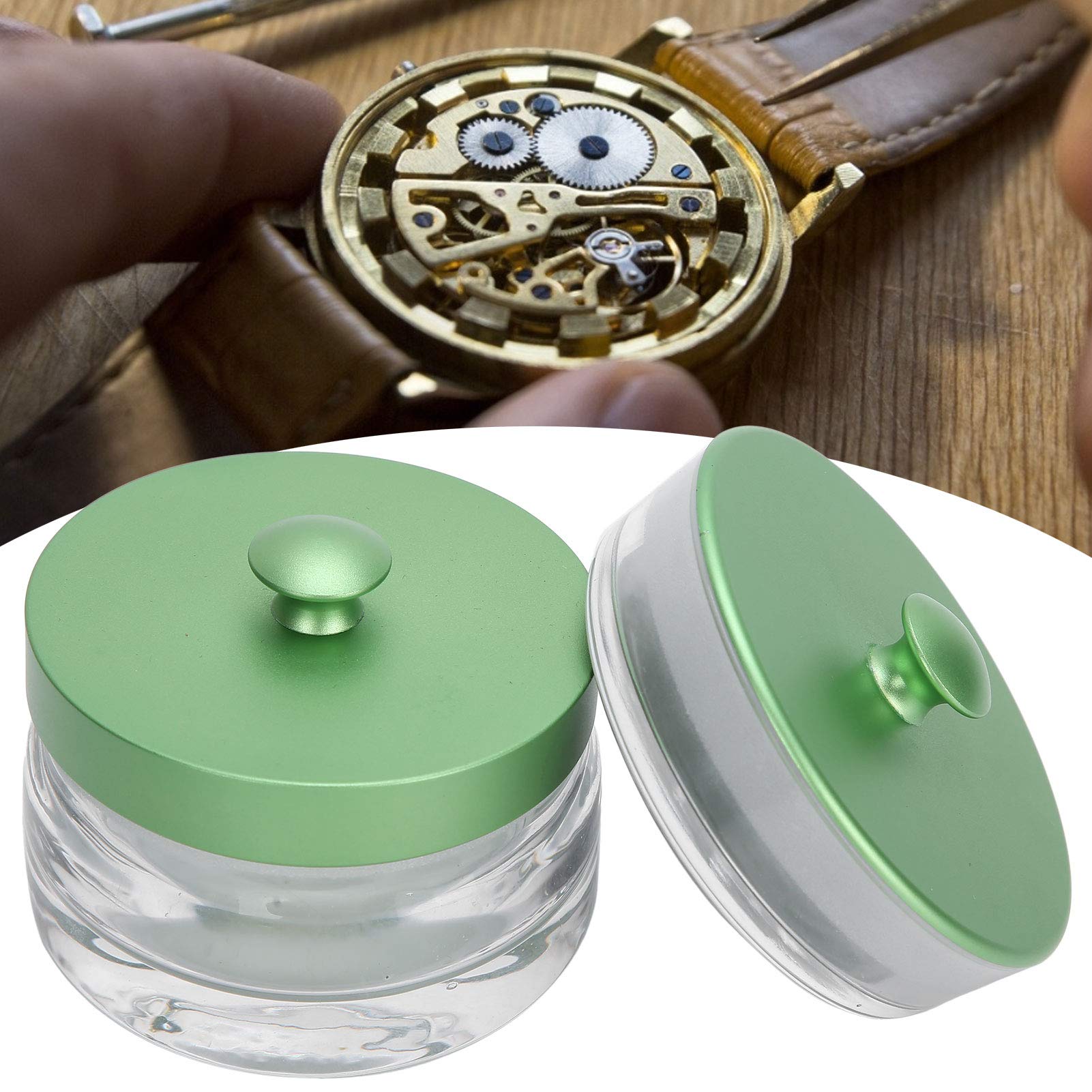 Premium Watch Oil Washing Jar - Glass Watch Movement Cleaning Canister for Watch Repair & Maintenance | Essential Watchmaker Tool for Professional Watch Fitting & Servicing | Perfect for Watch Repair Shops & DIY Enthusiasts