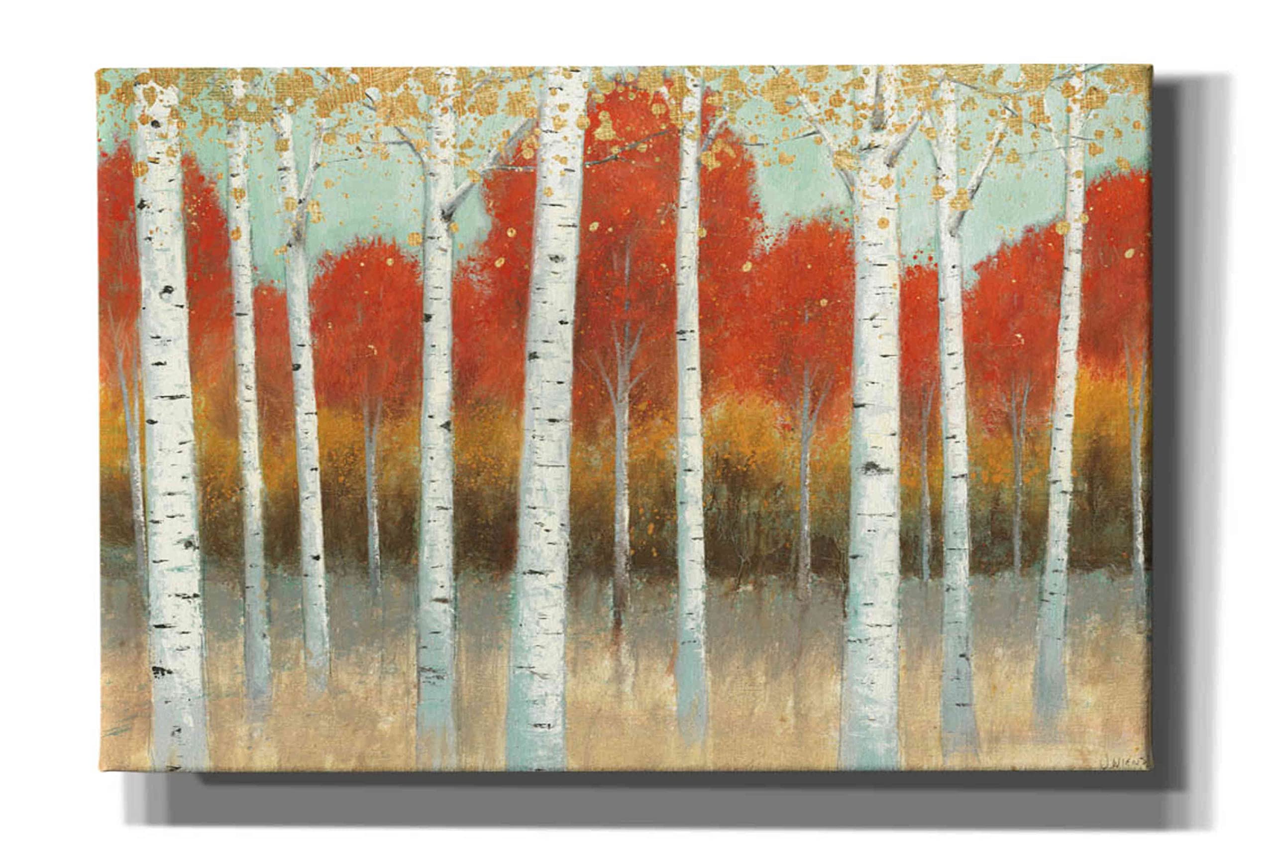 Epic Graffiti 'Fall Promenade I' by James Wiens - 18x12 Inch Canvas Wall Art Painting, Modern Home Decor for Living Room, Bedroom & Office