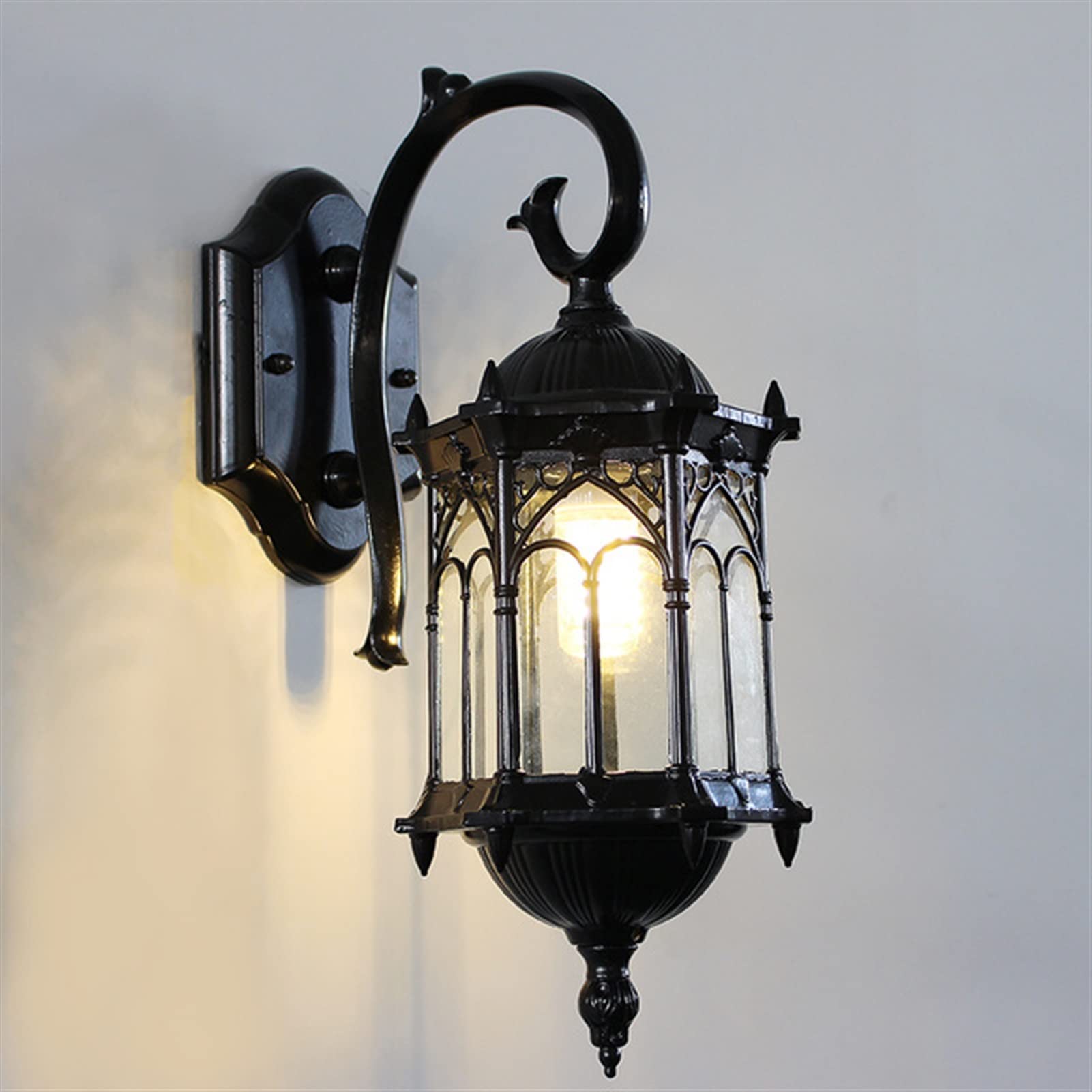 Vintage Outdoor Wall Light - Waterproof Black Exterior Sconce for Garden, Villa & Doorway Lighting | Durable Modern Wall Lamp for Patio, Porch & Backyard Decor