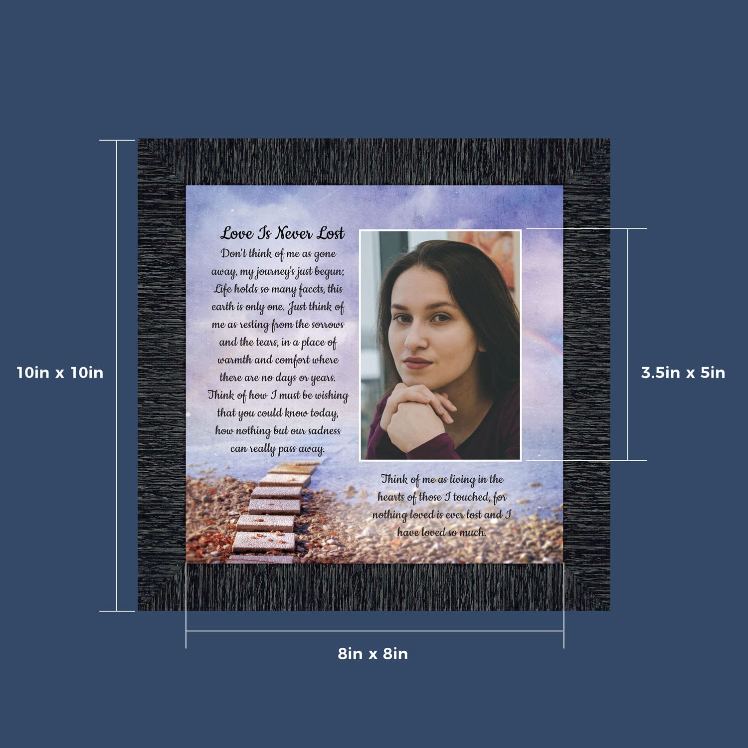 Sympathy Photo Frames - Memorial Picture Frames for Home Décor & Gifts - Perfect for Condolence Gifts & Wall Memorials