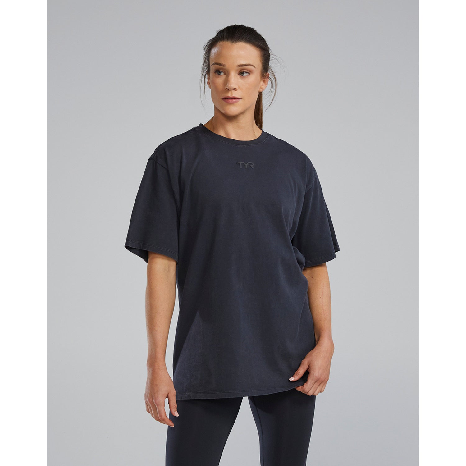 TYR Unisex Garment Dyed Oversized T-Shirt - Soft Cotton Casual Tee for Men & Women | Perfect for Streetwear, Lounge & Everyday Wear