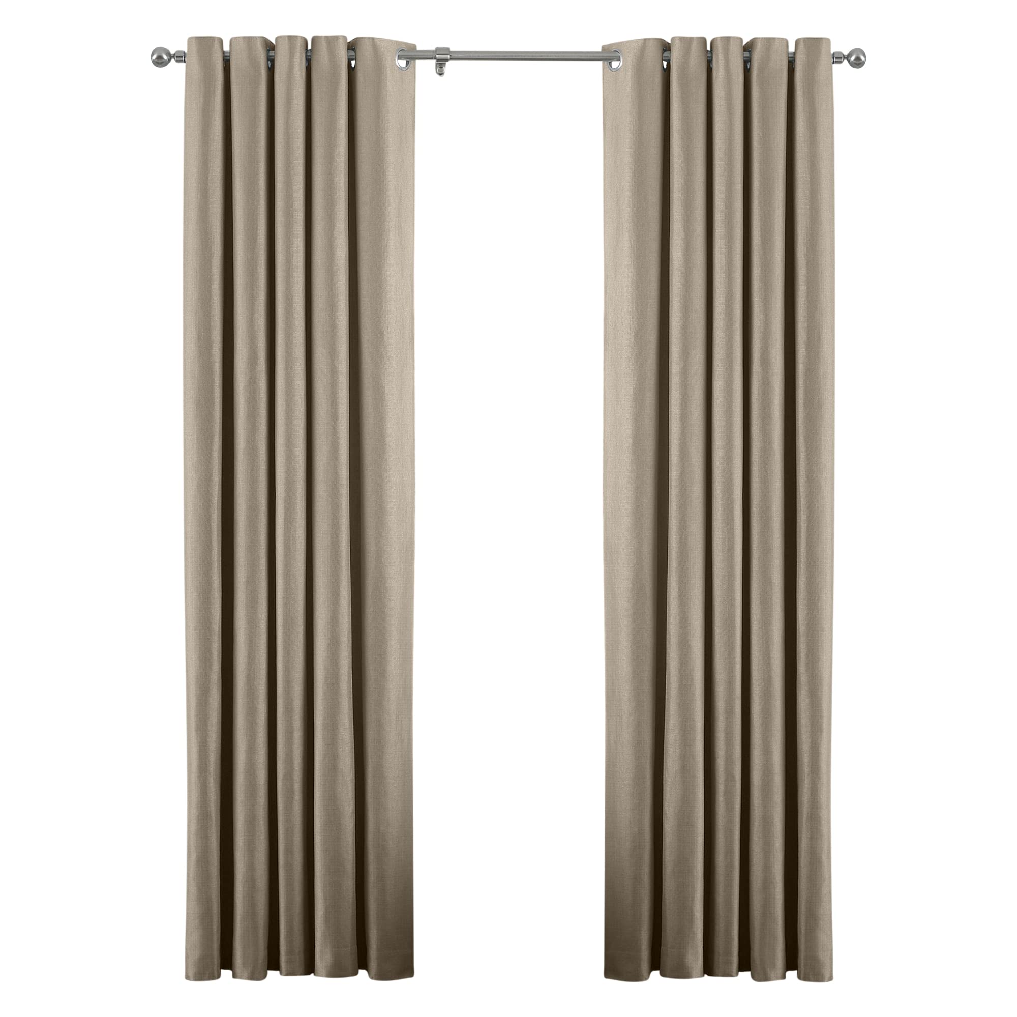 Atlantic Eyelet Ringtop Curtains 90x90 Inches - Light Gray Blackout Window Drapes for Living Room & Bedroom - Thermal Insulated Grommet Curtain Panels with Noise Reduction & Privacy Protection