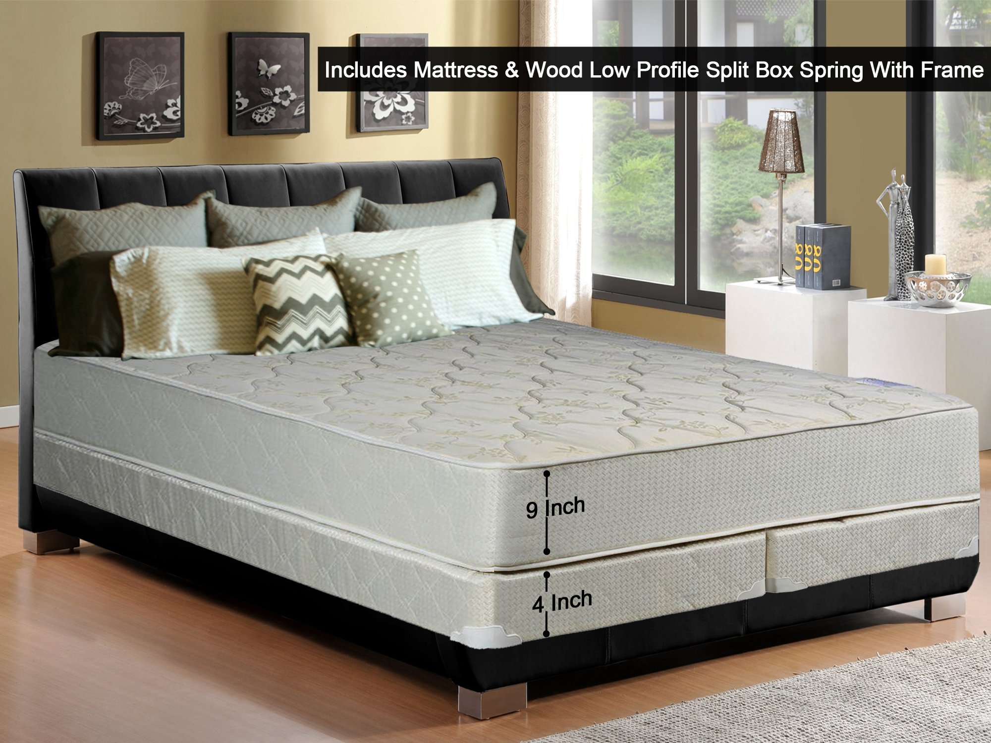 9-inch Tight Top Innerspring Mattress & 4