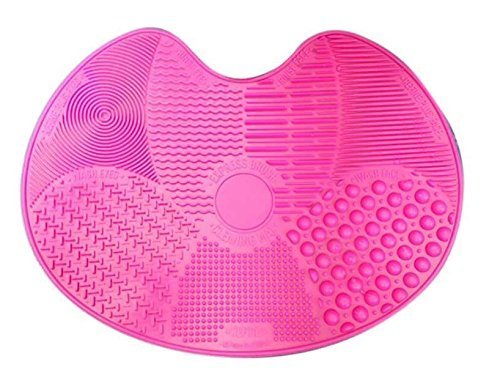 GYANSHOPPE Silicone Makeup Brush Cleaning Mat - Portable Washing Tool with Suction Cup for Spa & Express Cleaning | Perfect for Makeup Artists & Beauty Enthusiasts at Home or Salon