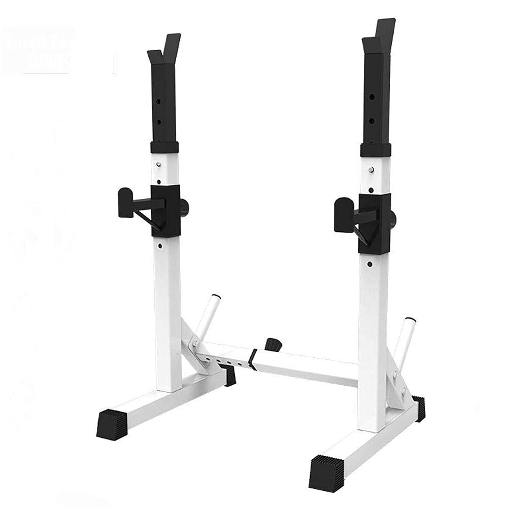 Adjustable Bench Press Rack - Multi-Function Home Gym Equipment for Weight Lifting, Squat Rack & Dip Station - Heavy Duty Barbell Stand for Strength Training (300lbs Capacity) - Perfect for Home Workouts & Garage Gym Setup