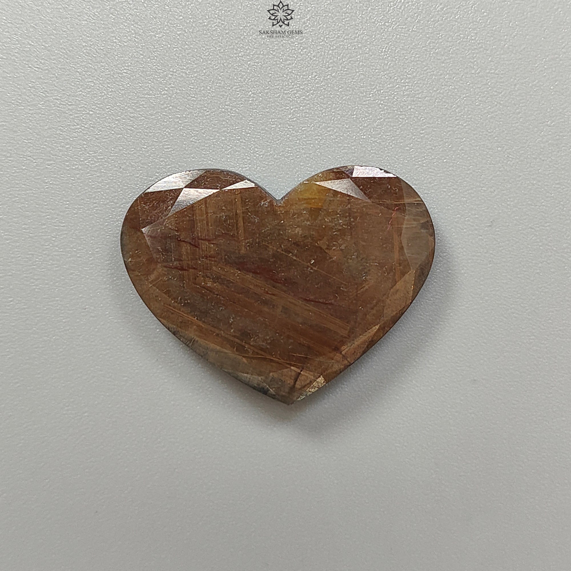 Natural Untreated Golden Brown Chocolate Sapphire Gemstone - Faceted Heart Cut for Jewelry Making (Engagement Rings, Pendants & Earrings)