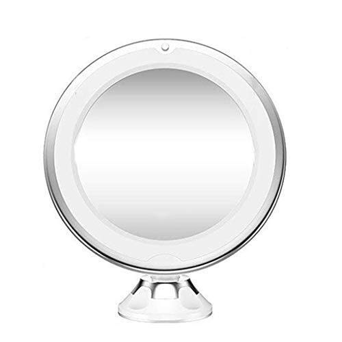 10X Magnifying LED Makeup Mirror with Suction Cup - Adjustable Vanity Mirror with Bright Fill Light for Bathroom, Bedroom & Travel - Perfect for Makeup Application, Skincare & Grooming