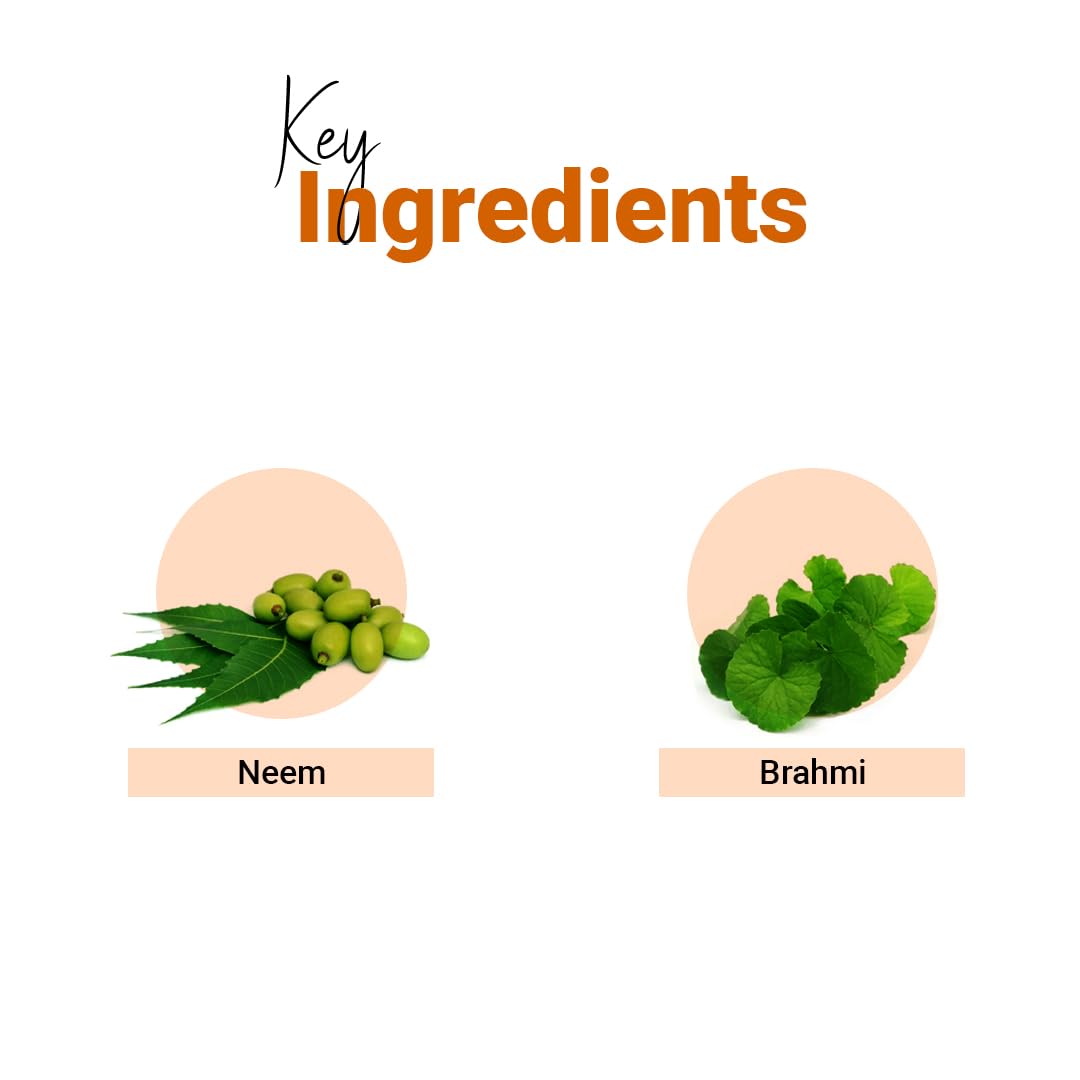 Vedicline Neem & Brahmi Disinfecting Face Wash for Acne, Pigmentation & Oily Skin - Reduces Open Pores & Refreshes Skin - 500ml - Perfect for Daily Cleansing & Post-Workout Skincare Routine