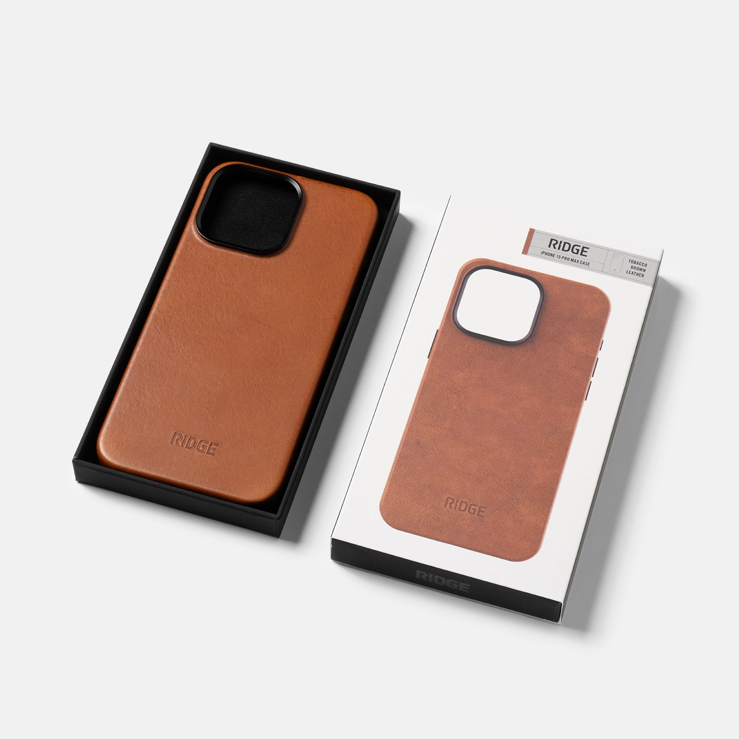 Premium Genuine Leather iPhone 15 Pro Max Case - Tobacco Brown - Slim Protective Cover for Everyday Use | Perfect for Work, Travel & Daily Commute