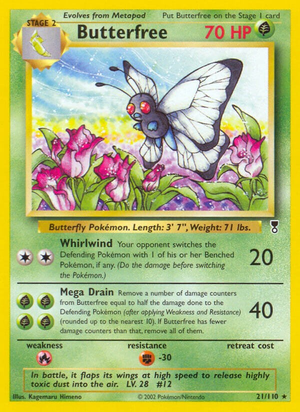 Butterfree Pokemon Card [LC 021/110] - Rare Collectible Trading Card for Battles & Display