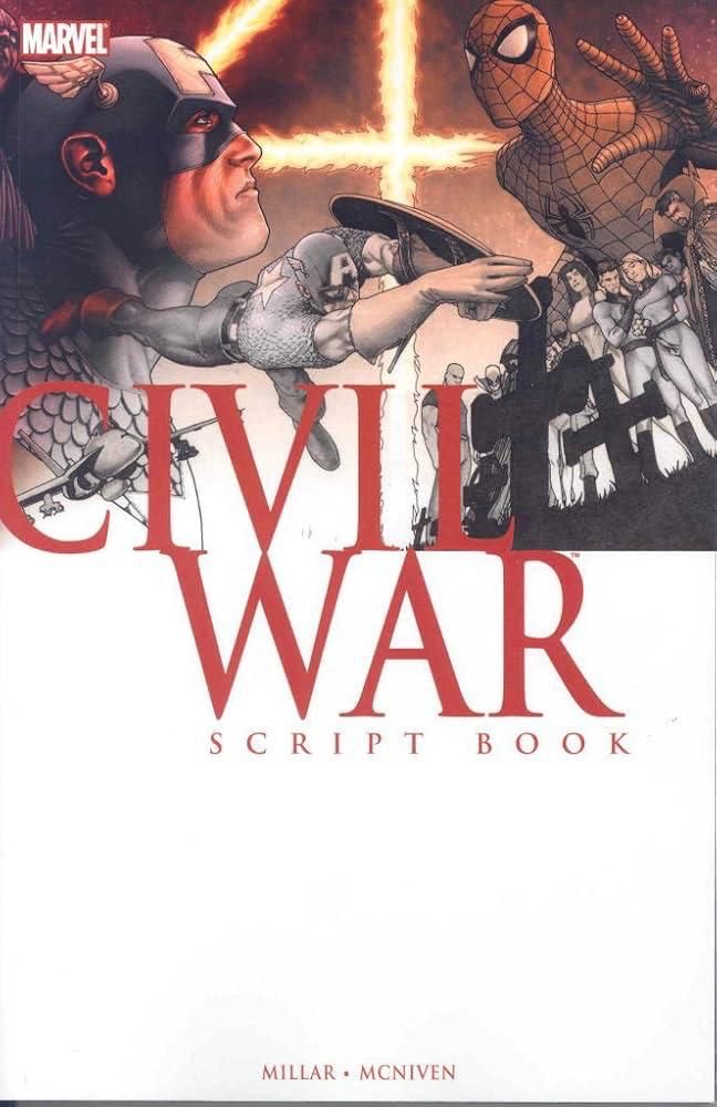 Civil War Script Book Comic - Marvel Comics Superhero Storyline | Collectible Graphic Novel for Fans & Gift Idea