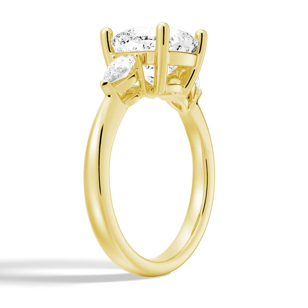 Classic Cushion Cut Three Stone Engagement Ring - Vintage Inspired Diamond Wedding Band for Women - Perfect for Proposals, Anniversaries & Romantic Occasions