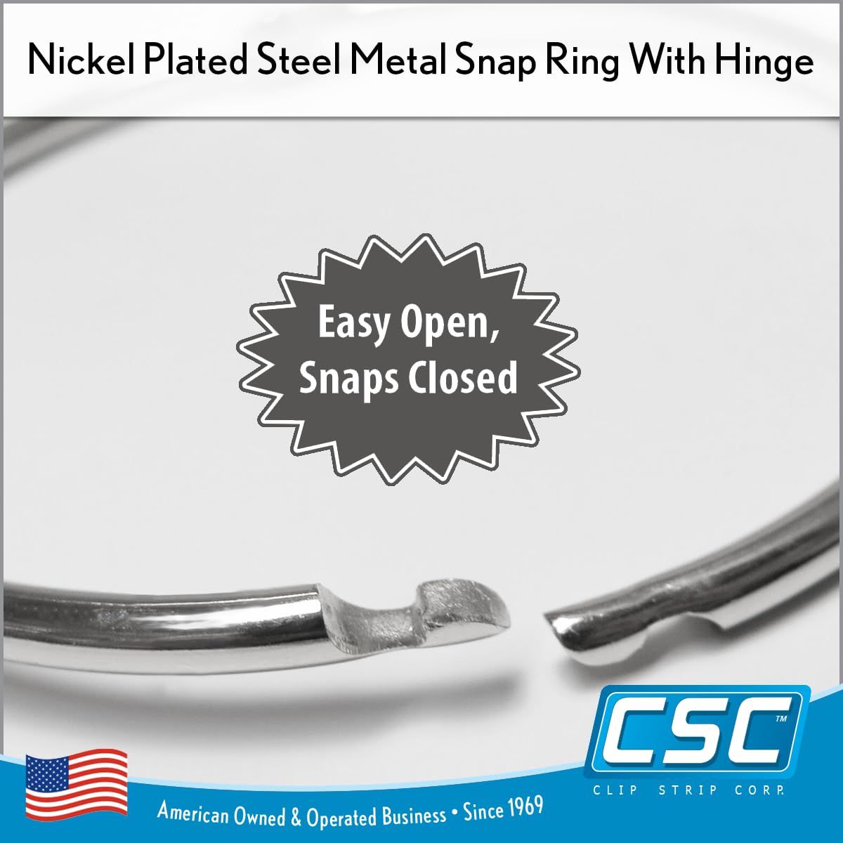 100 Pack 1.5 Inch Nickel-Plated Steel Binder Rings - Loose Leaf Book Snap Rings for Document Organization, Key Chains & DIY Projects - Perfect for Office, School, Crafting & Shower Curtain Hooks