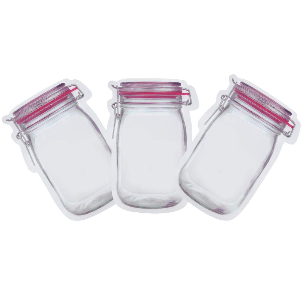 Multipurpose Storage Bags - 3 Pack Medium Clear Organizer for Peanuts, Snacks, Clothes | Portable & Transparent for Bedroom, Closet, Travel & Kitchen Organization
