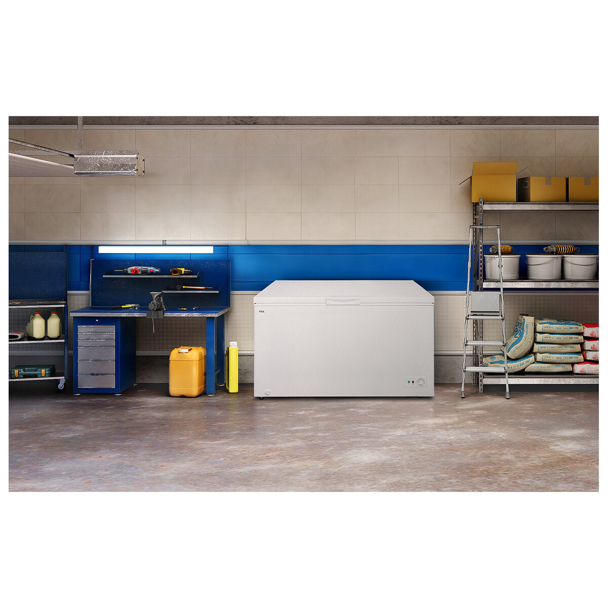 TCL 371L Hybrid Chest Freezer F380CFW - Energy Efficient Deep Freezer for Home, Restaurant & Commercial Use - Perfect for Frozen Food Storage, Ice Cream, Meat & Bulk Groceries