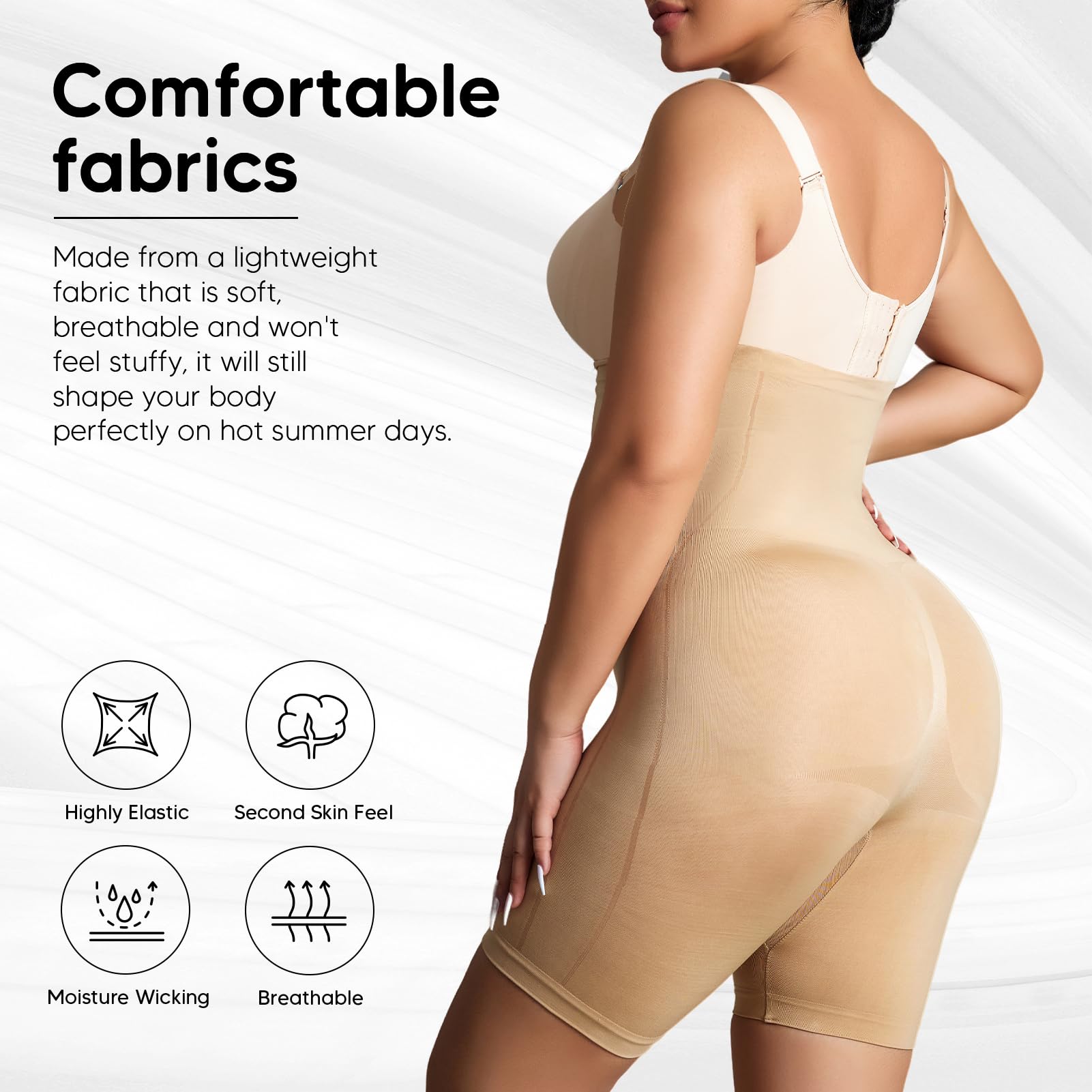 Best Tummy Control Shapewear for Women - High Waisted Body Shaper Shorts with Butt Lifting & Thigh Slimming - Perfect for Dresses, Workouts, and Everyday Comfort