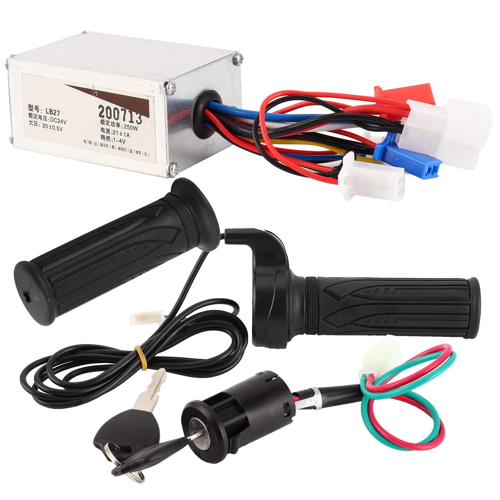 24V 250W Electric Scooter Controller Kit with Throttle Twist Grip - Compatible with Electric Bikes & Scooters - Perfect for Commuting, Campus Travel & Urban Transportation
