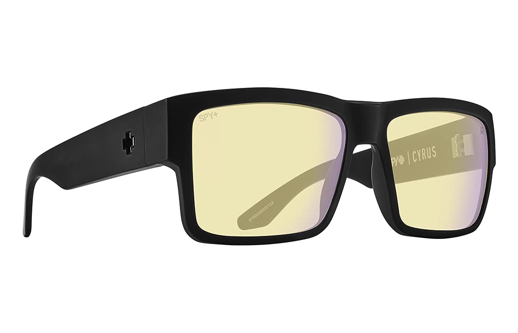 Spy Optic Gaming Cyrus Blue Light Blocking Glasses - Rectangle Frame with Color & Contrast Enhancing Lenses for Gamers & Digital Screen Use - Reduce Eye Strain for PC, Console Gaming & Office Work
