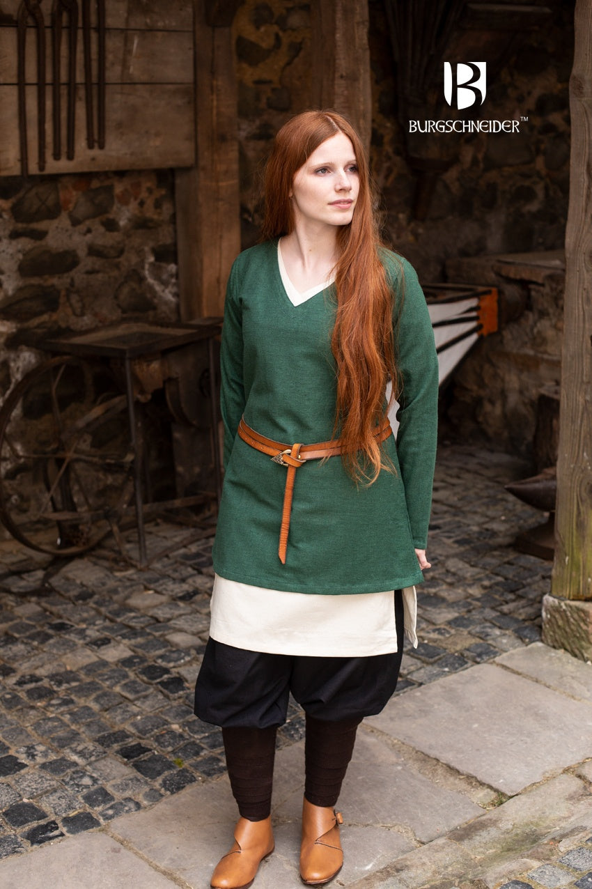 Stylish Short Tunic Top - Frekja Green Women's Casual Blouse | Perfect for Work, Date Night & Summer Outfits