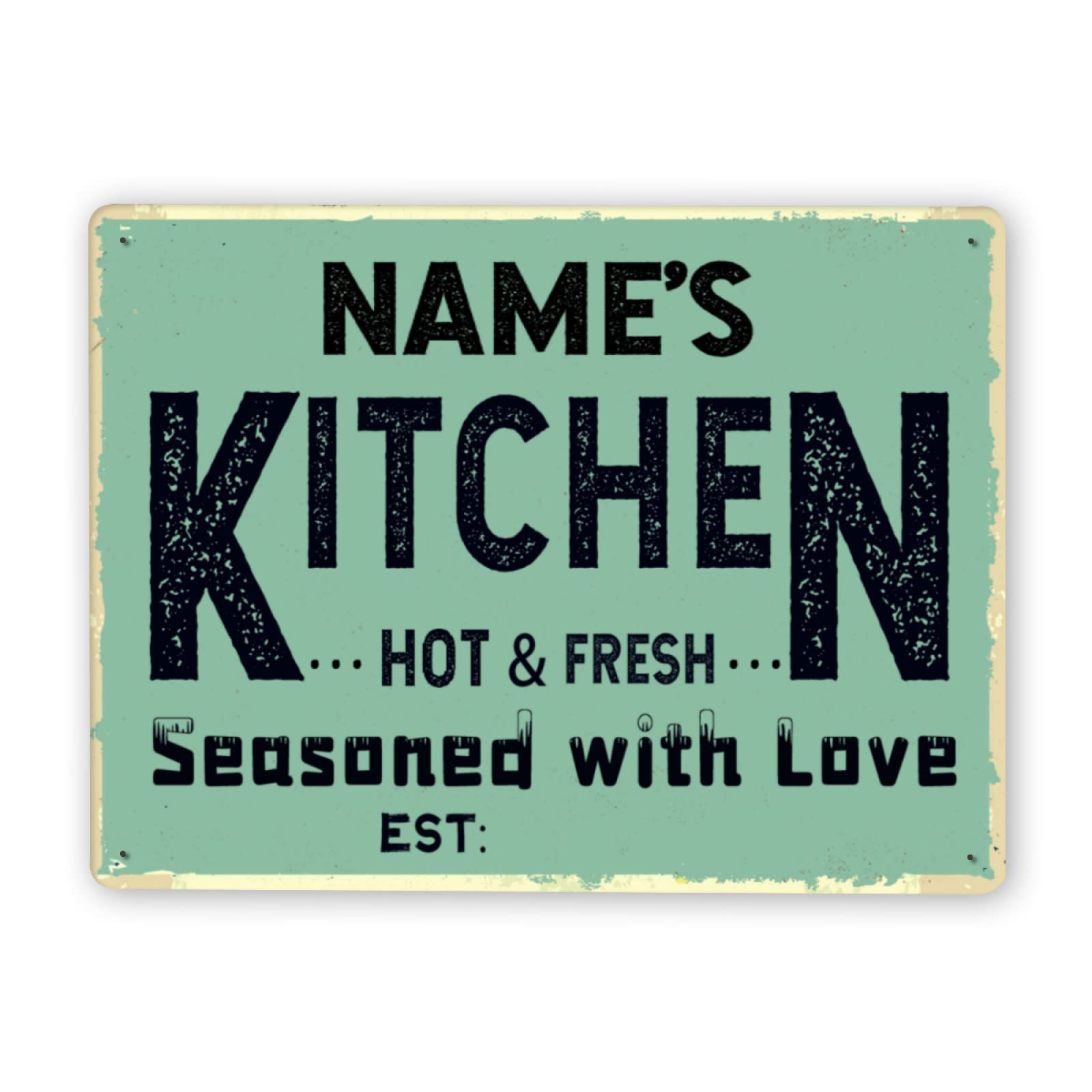 Custom Personalized Kitchen Signs - Metal Wall Decor for Home, Restaurant & Bar - Unique Gift for Cooking Enthusiasts - Perfect for Farmhouse, Rustic & Modern Kitchens