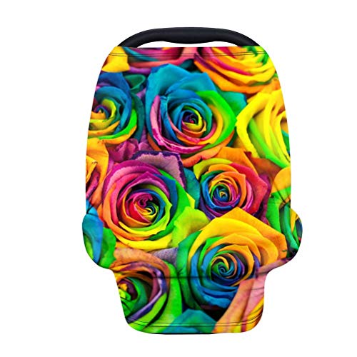 GIFTPUZZ Stretchy Universal Baby Car Seat Cover - Breathable All-Weather Protection for Girls & Boys | Nursing Cover, Grocery Cart Cover & Breastfeeding Cover | Perfect for Travel, Shopping & Outdoor Activities