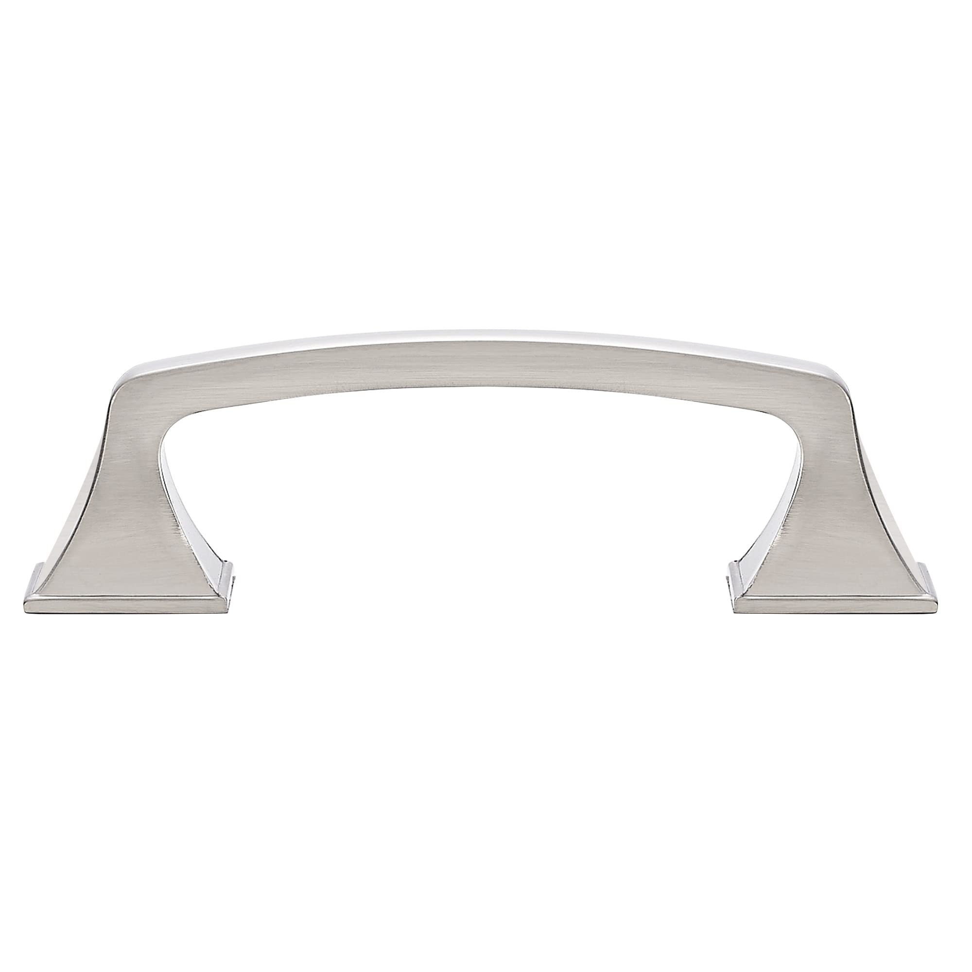 25 Pack Brushed Nickel Cabinet Pulls - 3 Inch Solid Square Drawer Handles for Kitchen Cabinets, Satin Nickel Arch Pulls, Durable Cabinet Hardware for Home & Office Use