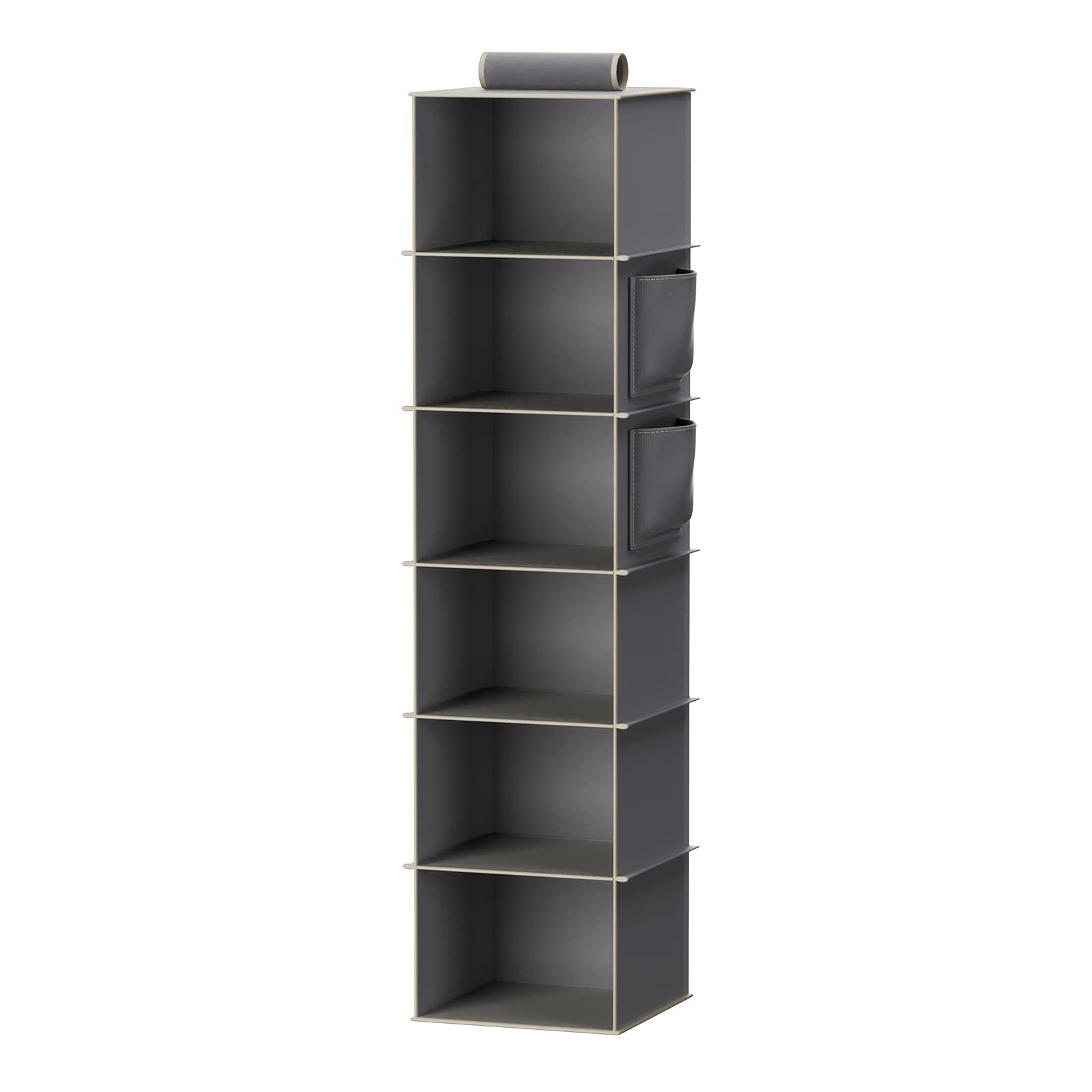 6-Shelf Hanging Closet Organizer for Clothes & Accessories | Space-Saving 3-Tier Storage Shelves | Perfect for Bedroom, Closet & Dorm Organization