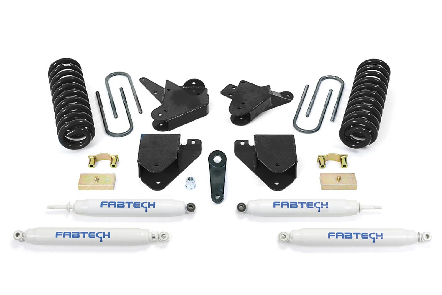 Fabtech K2062 6-Inch Basic Lift Kit with Performance Shocks - Includes Front & Rear Shocks, Rear Blocks, U-Bolts, Drop Pitman Arm & Hardware | Off-Road Truck & SUV Suspension Upgrade for Enhanced Performance