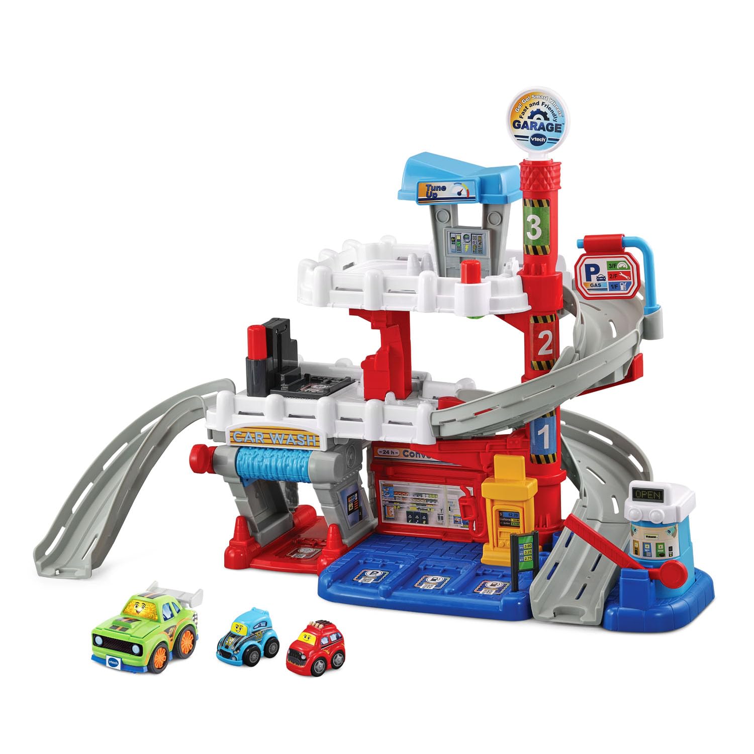 VTech Go! Go! Smart Wheels Interactive Toy Garage for Kids - Educational Playset with Lights & Sounds - Perfect for Preschool Learning & Pretend Play at Home or Daycare