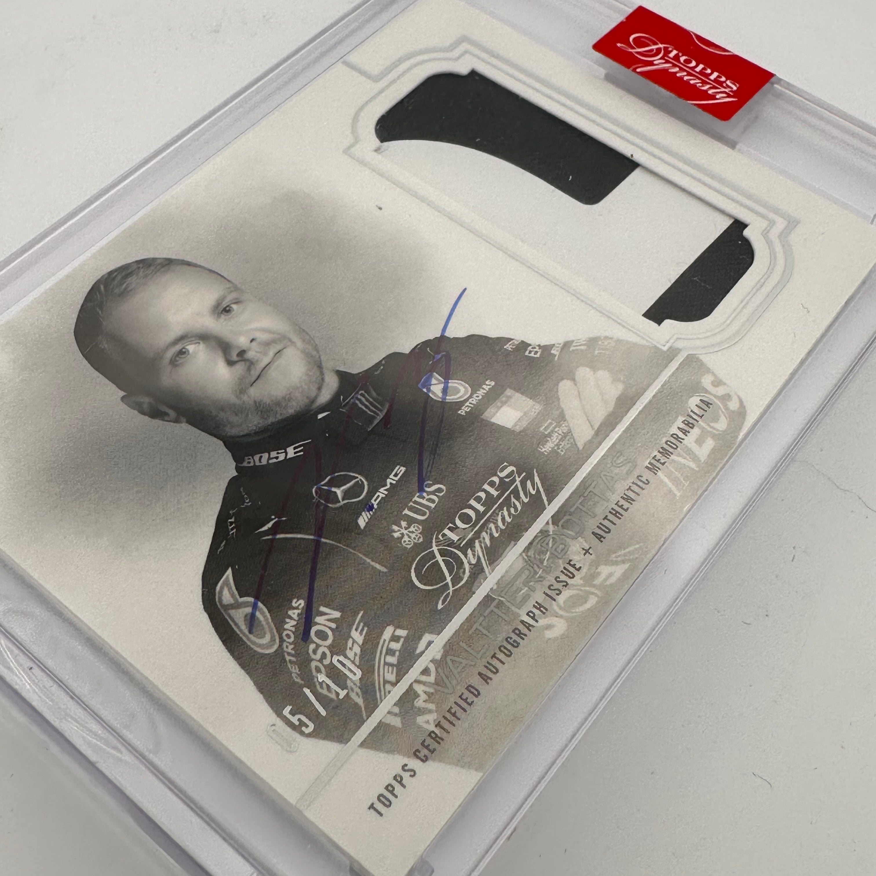 2020 Dynasty Valtteri Bottas #DAP VB Silver Autograph Patch - Limited Edition F1 Racing Collectible for Memorabilia Display & Fan Gifts