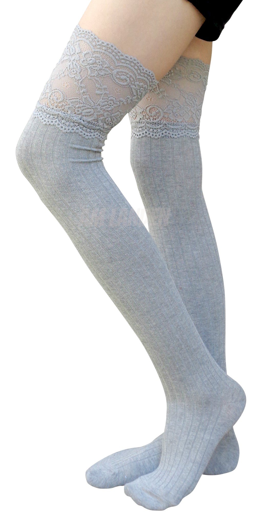 Sexy Over The Knee High Socks - Lace Thigh High Stockings for Women - Perfect for Cosplay, Halloween, and Fashion Outfits