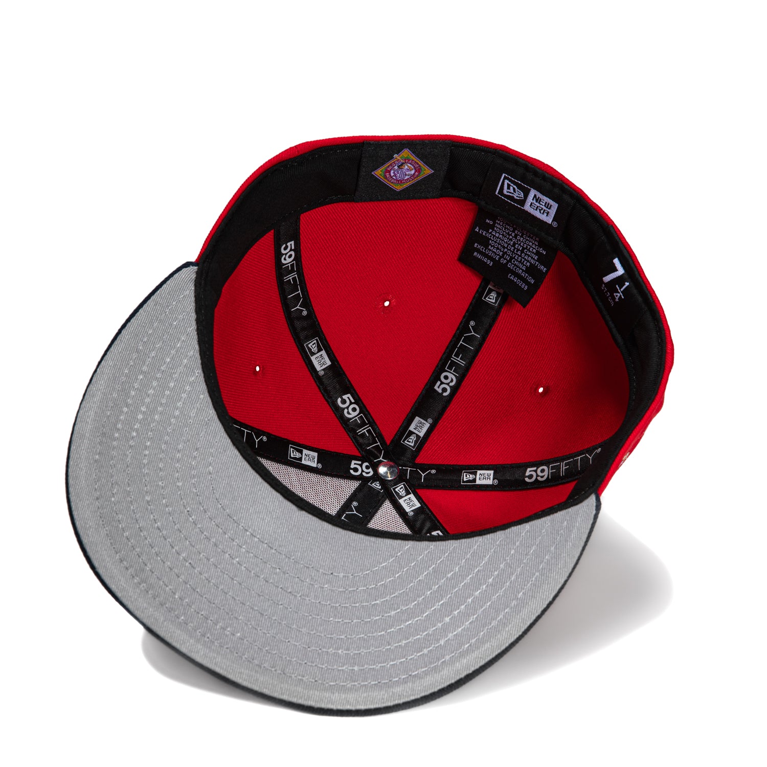 New Era 59Fifty Newark Eagles Negro Leagues Patch Hat - Red & Navy Baseball Cap for Men | Vintage Negro League Baseball Fan Gift | Game Day & Streetwear Fashion Accessory